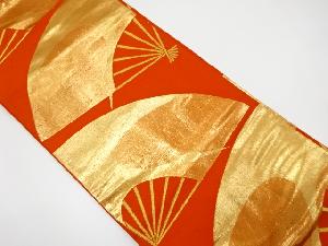 扇模様織り出し袋帯